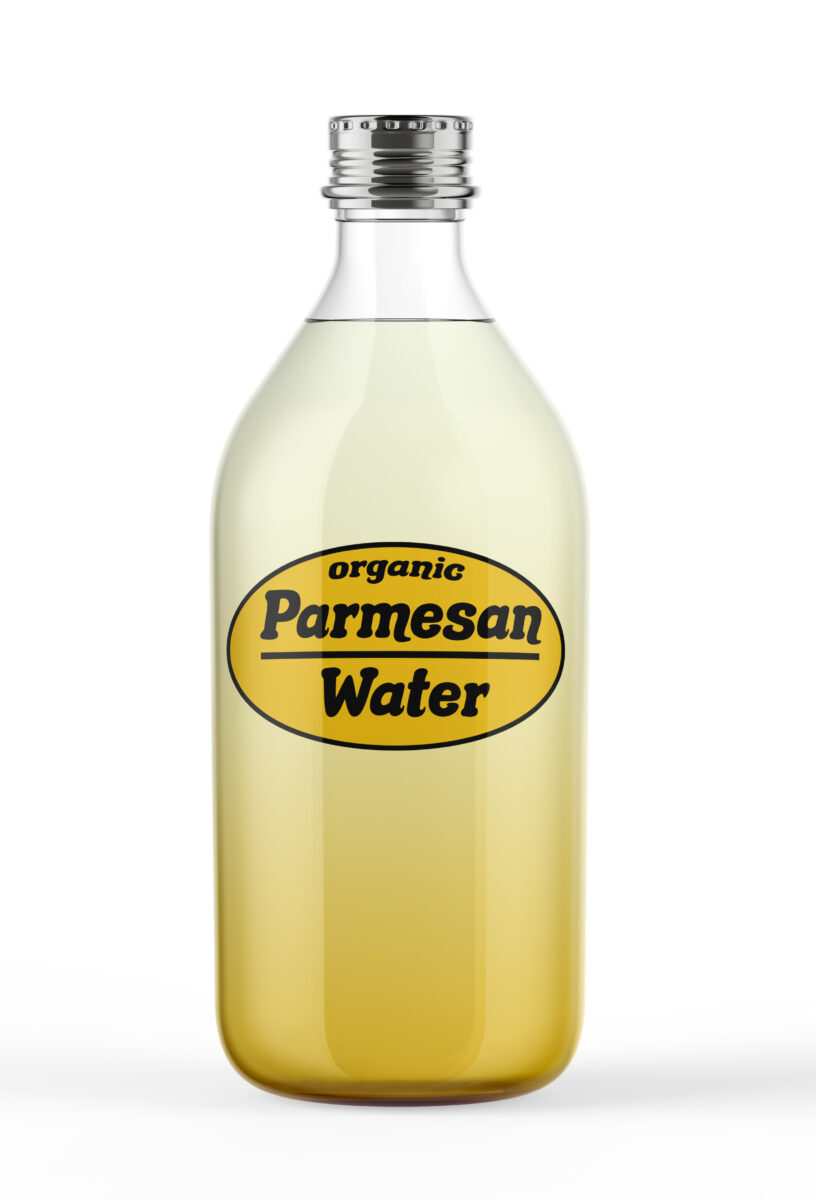 bottle of parmesan water