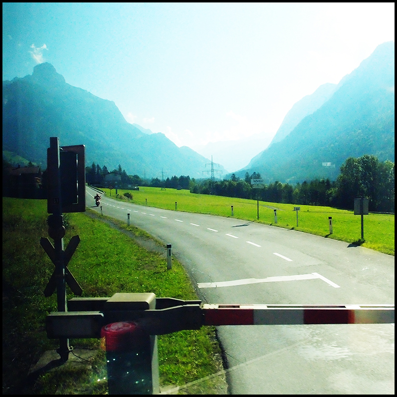 road crossing in the austrian alps