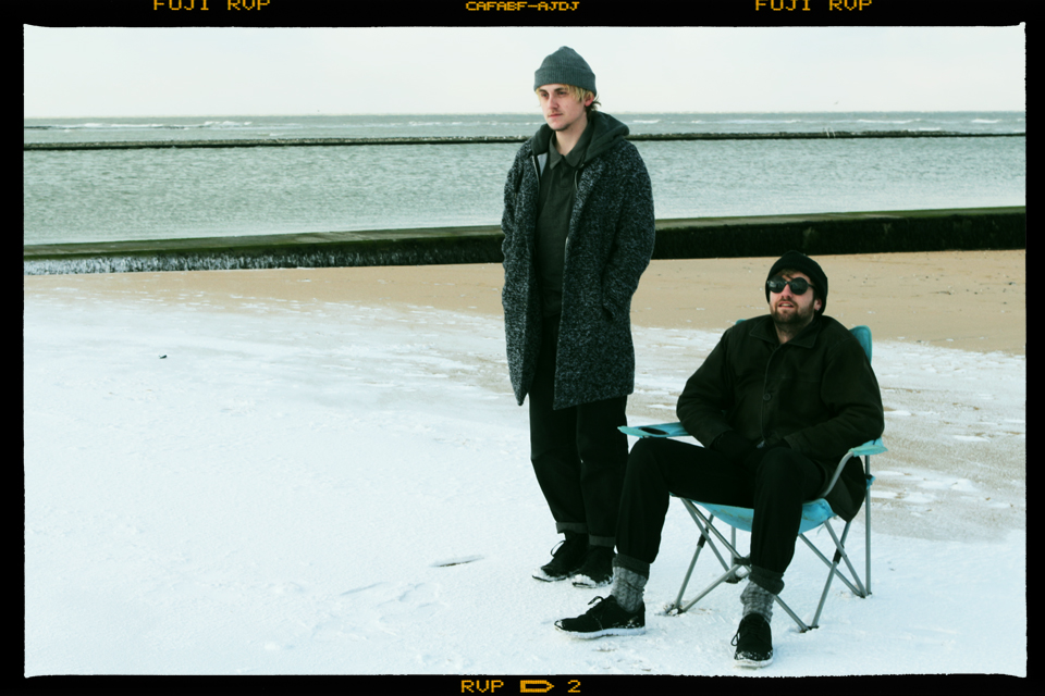 Very Friendly band in the snow on the beach