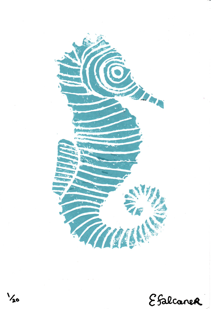 seahorse print