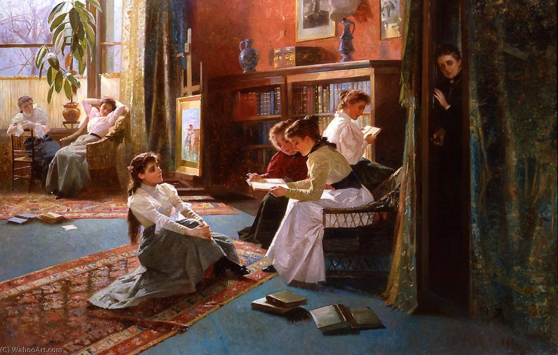 victorian painting of readers